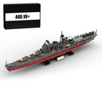 1/300 Scale Military WWII Japanese Heavy Cruiser Building Blocks Set for Adults, Collectible Army Model and Display Toys Gifts (1539PCS)