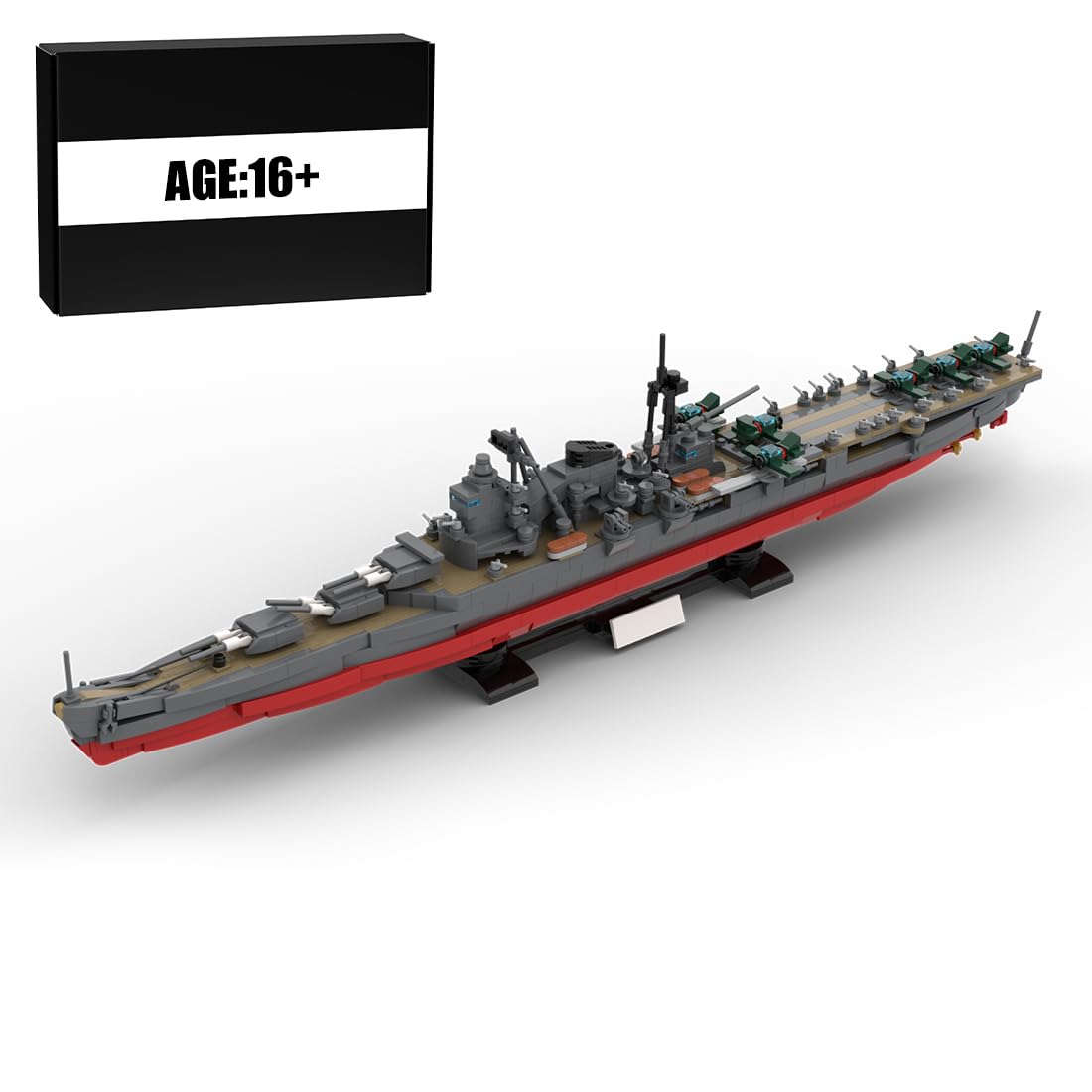 Naval Battleship Model Building Blocks Set for Adults, Collectible Army Model and Display Toys for Christmas and Birthday Gifts (2434PCS)