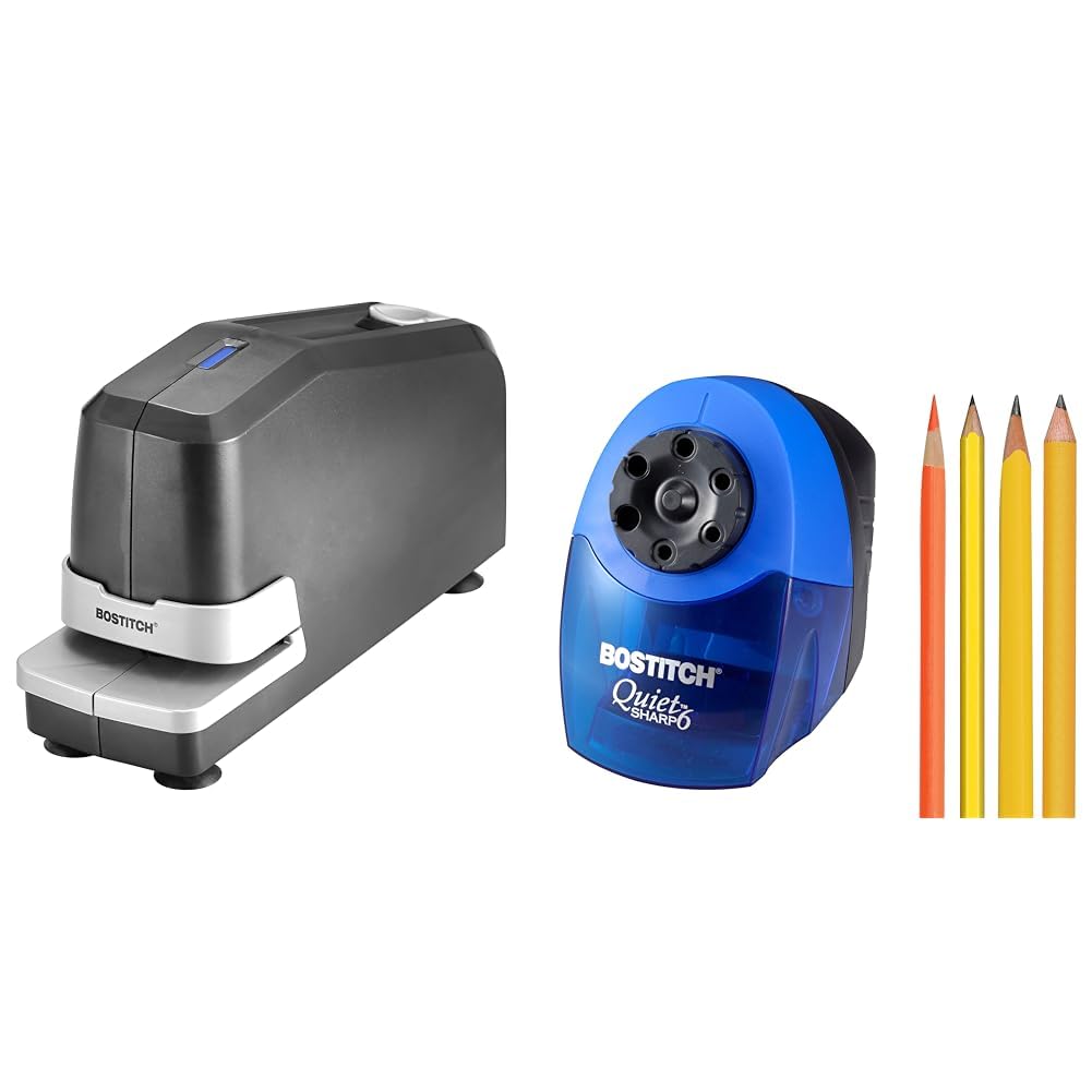 Bostitch Impulse 30 Sheet Stapler and Stanley Bostitch Heavy Duty Electric Pencil Sharpener Bundle