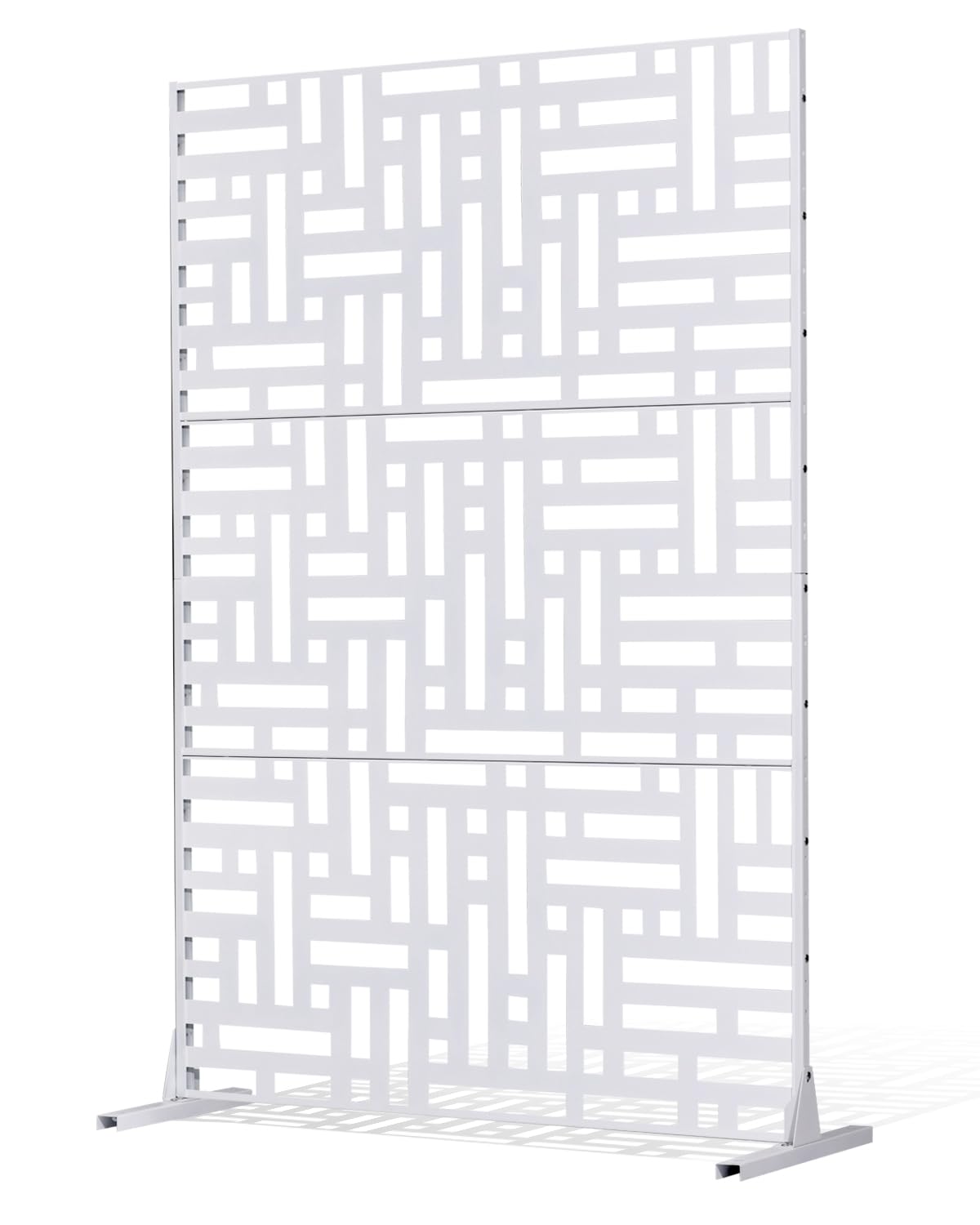 VEVOR Wooden Privacy Screen, 36" W x 73" H Outdoor Privacy Screen, Freestanding Wood Privacy Panel with Stand, Decorative Patio Privacy Screen, Outdoor Divider for Balcony Patio Lawn Garden
