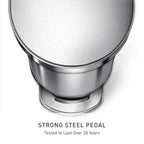 simplehuman 45 Liter / 12 Gallon Slim Hands-Free Kitchen Step Trash Can, Brushed Stainless Steel