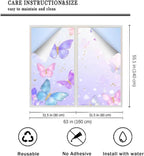 Glam Butterflies Stained Glass Window Stickers 31.5Wx55.1L inch x 2pcs