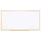 Universal Dry Erase Marker Board, Melamine, 72 x 48, Oak Wood Frame