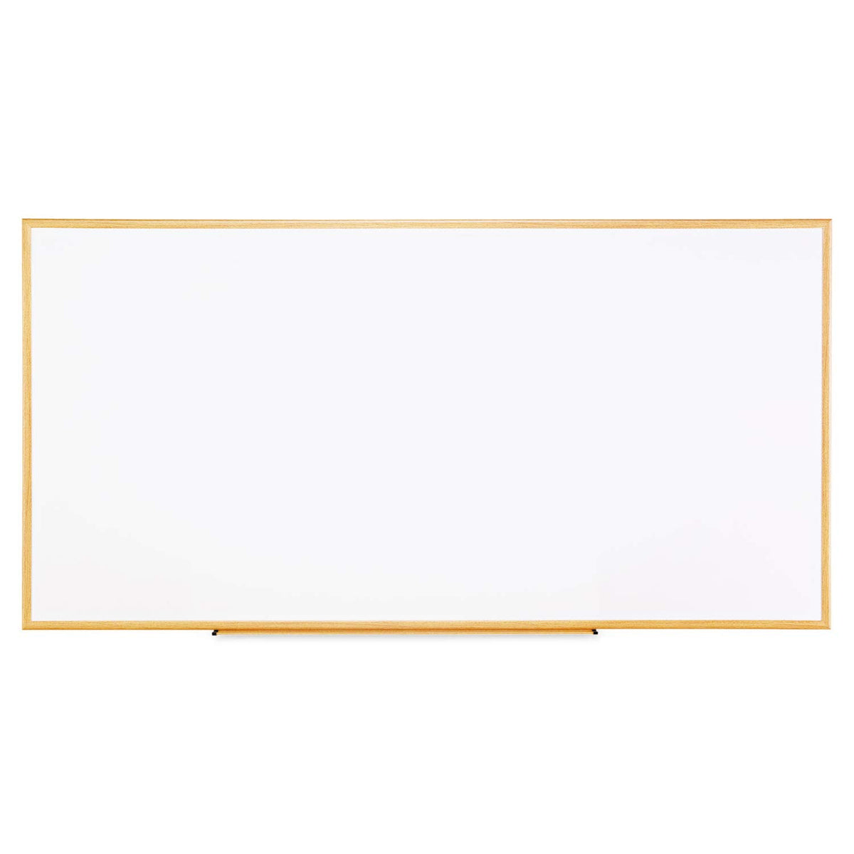 Universal Dry Erase Marker Board, Melamine, 72 x 48, Oak Wood Frame
