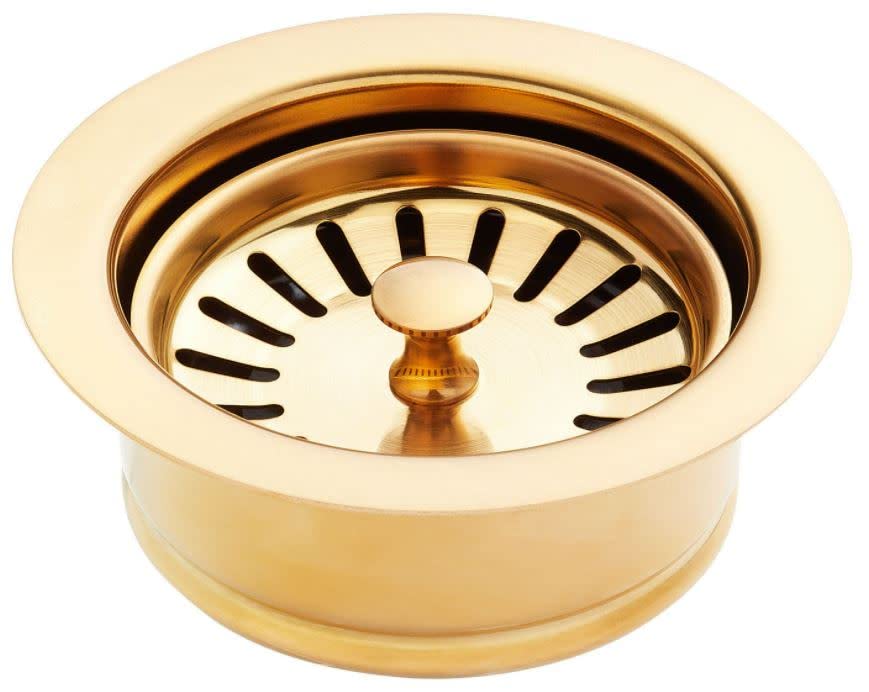 Signature Hardware 483694 4-1/2" Garbage Disposal Flange with Stopper for Sinks up to 5/8" Thick