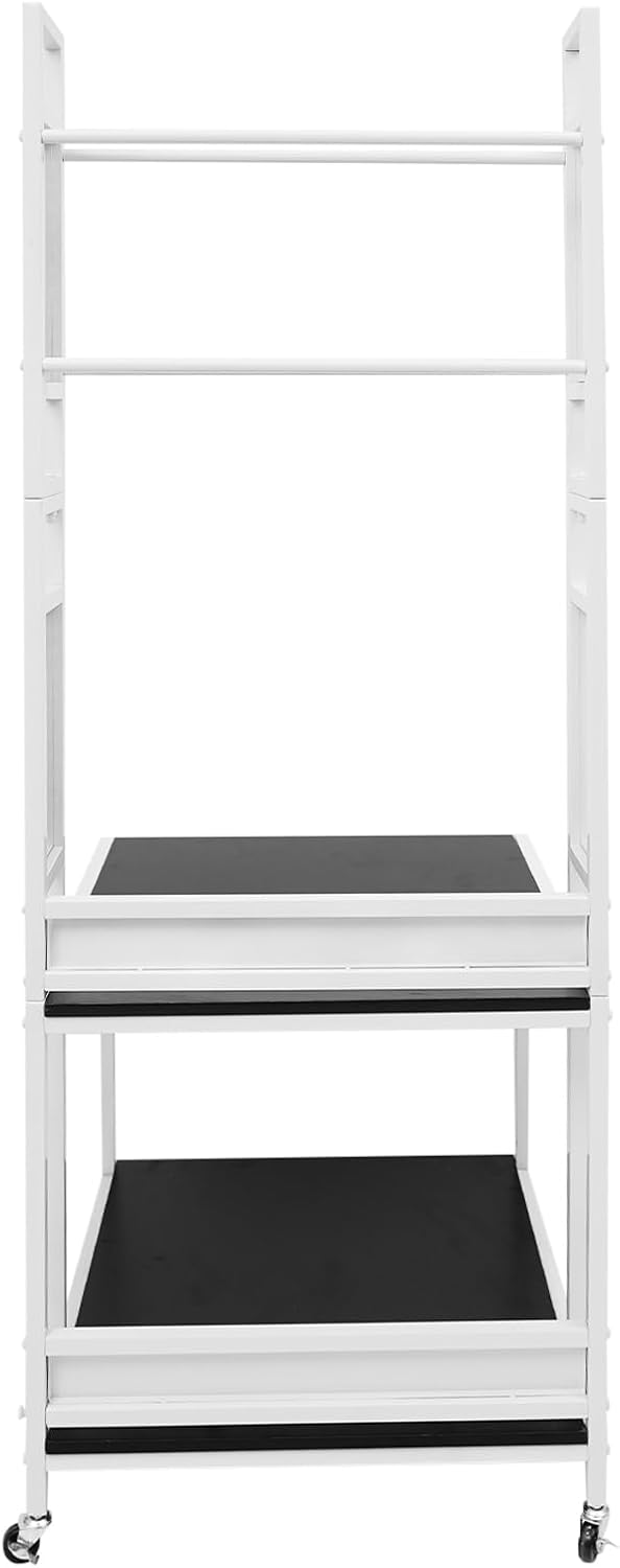 3D Printer Stand with Filament Storage Rack, 2-Tier Heavy Duty Mobile Printer Table with Wheels for Studio Office Storage and Organization