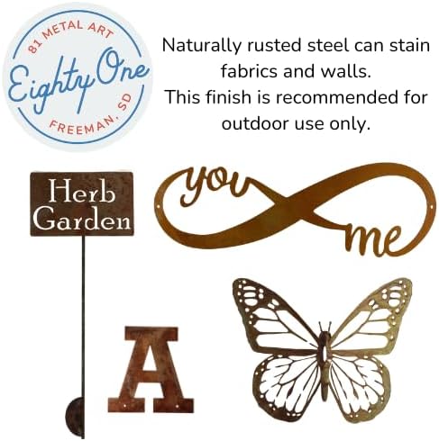 Pet Dog, Cat, Rabbit or Bird Keepsake Memorial Heart Garden Stake 20 to 28 Inches Tall (Large Heart, 28" Tall, Schnauzer, Naturally Rusted)