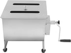 Manual Meat Mixer 44lbs Capacity Tub Stainless Steel Hand Crank Meat Mixer with Lid & Removable Paddle for Meat Processing Equipment