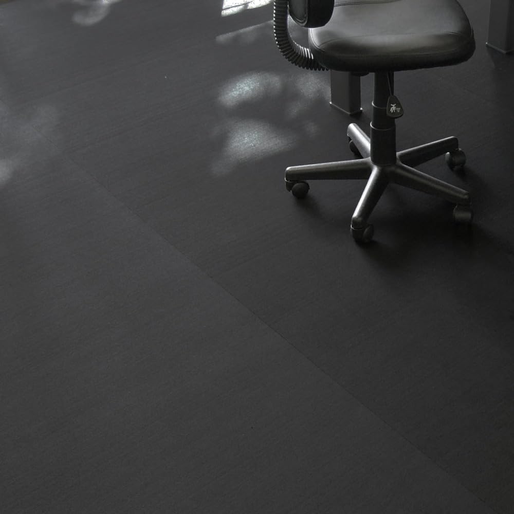 Rubber-Cal Recycled Flooring 3/8 in. x 4 ft. x 8 ft. - Black Rubber Mats