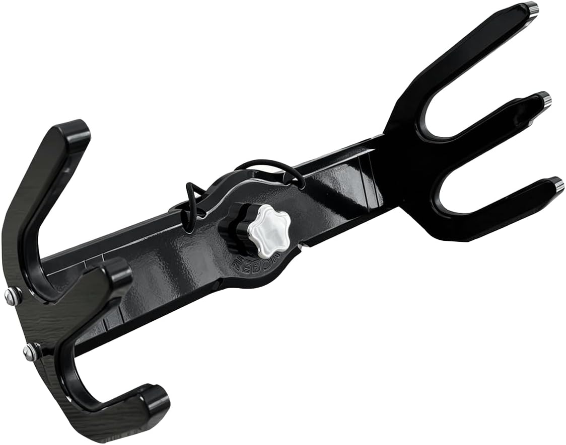 Reborn Pro1 Quick Release Waterski Rack, 2.5" Clamp with Rubber Collars can fit 1 3/4" - 2 1/2" Round Tubes. Polished Or Black Coated Finish,3 Year Warranty.