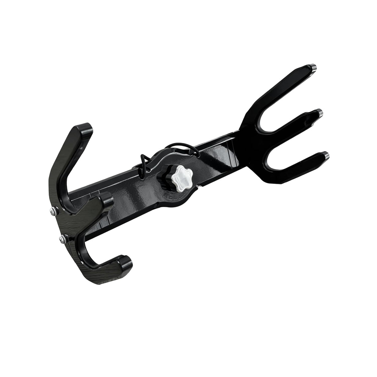 Reborn Pro1 Quick Release Waterski Rack, 2.5" Clamp with Rubber Collars can fit 1 3/4" - 2 1/2" Round Tubes. Polished Or Black Coated Finish,3 Year Warranty.