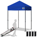 Eurmax USA 10x10ft Pop Up Canopy,Commercial Instant Tent for Outdoor Events,Patented No-Tip Rolling Storage Bag with 4 Sandbags,UV & Water Resistant,Heavy Duty Portable Shelter Gazebo,White