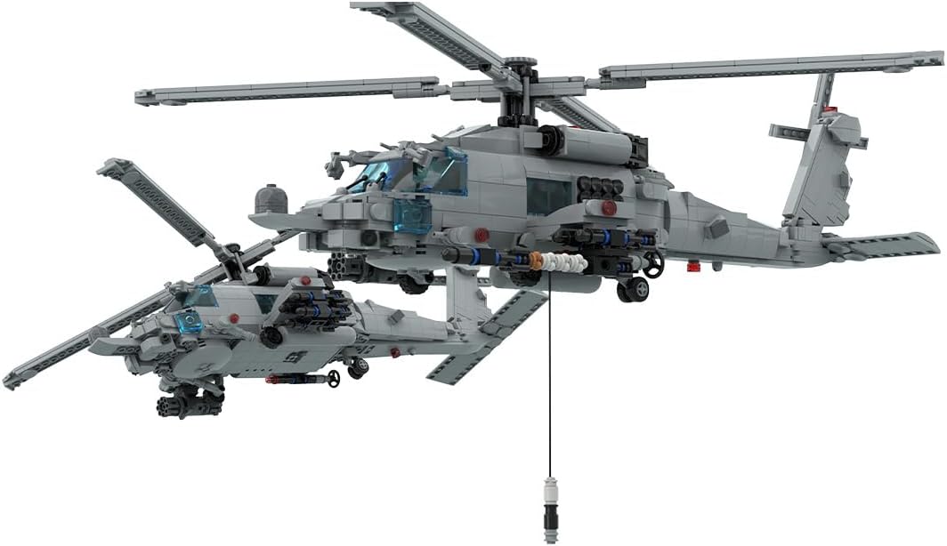 Helicopter Building Kit, MH-60R Seahawk Military Helicopter Model Toy Sets, Creative MOC Building Blocks for Adults (1252PCS)