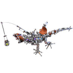 3D Metal Puzzle Mechanical Lantern Fish Model Kit with Color Changing Lamp