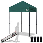 Eurmax USA 10x10ft Pop Up Canopy,Commercial Instant Tent for Outdoor Events,Patented No-Tip Rolling Storage Bag with 4 Sandbags,UV & Water Resistant,Heavy Duty Portable Shelter Gazebo,White