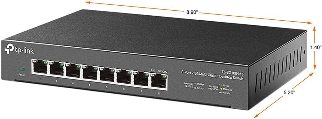 TP-Link TL-SG108-M2, 8 Port Multi-Gigabit Unmanaged Ethernet Switch