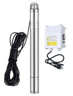 2" Deep Well Submersible Pump with Control Box, 1/2HP 110V Deep Well Pump