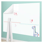 Removable Sticky whiteboard Film, Magnetic Whiteboard Contact Paper Peel and Stick Electrostatic Board Sticker White Multiple Sizes(17.8x196.9IN(0.45x5m))