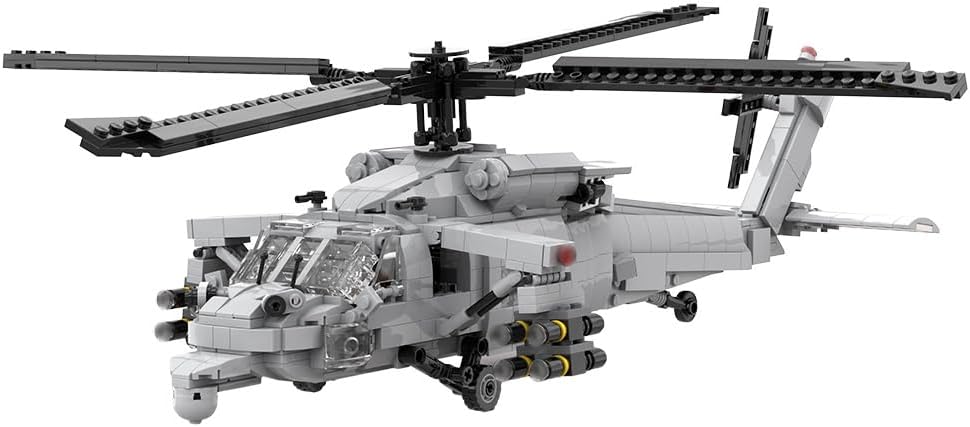 MH-60S Seahawk Helicopter Building Set, DIY Assembly Model Assembly Building Blocks Set, MOC Aircraft Model for Teen Adults (1110PCS), OFX0305XH0WJAZS1645M