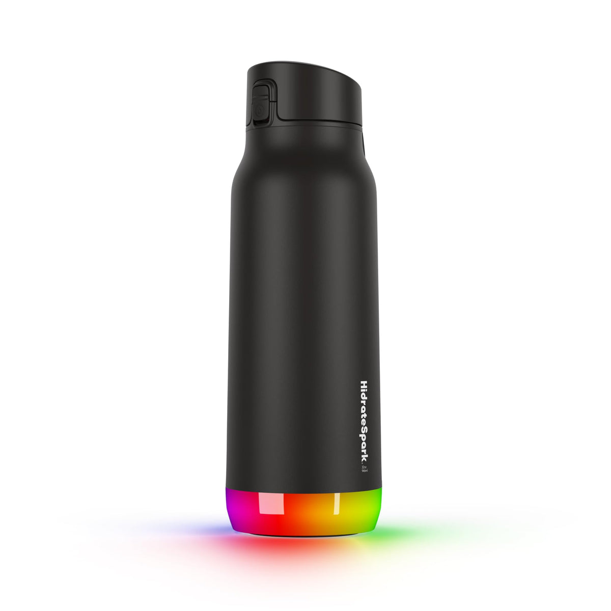 Hidrate Spark PRO Smart Water Bottle - Tracks Water Intake & Glows to Remind You to Stay Hydrated, Chug & Straw lid, 32oz, Brushed