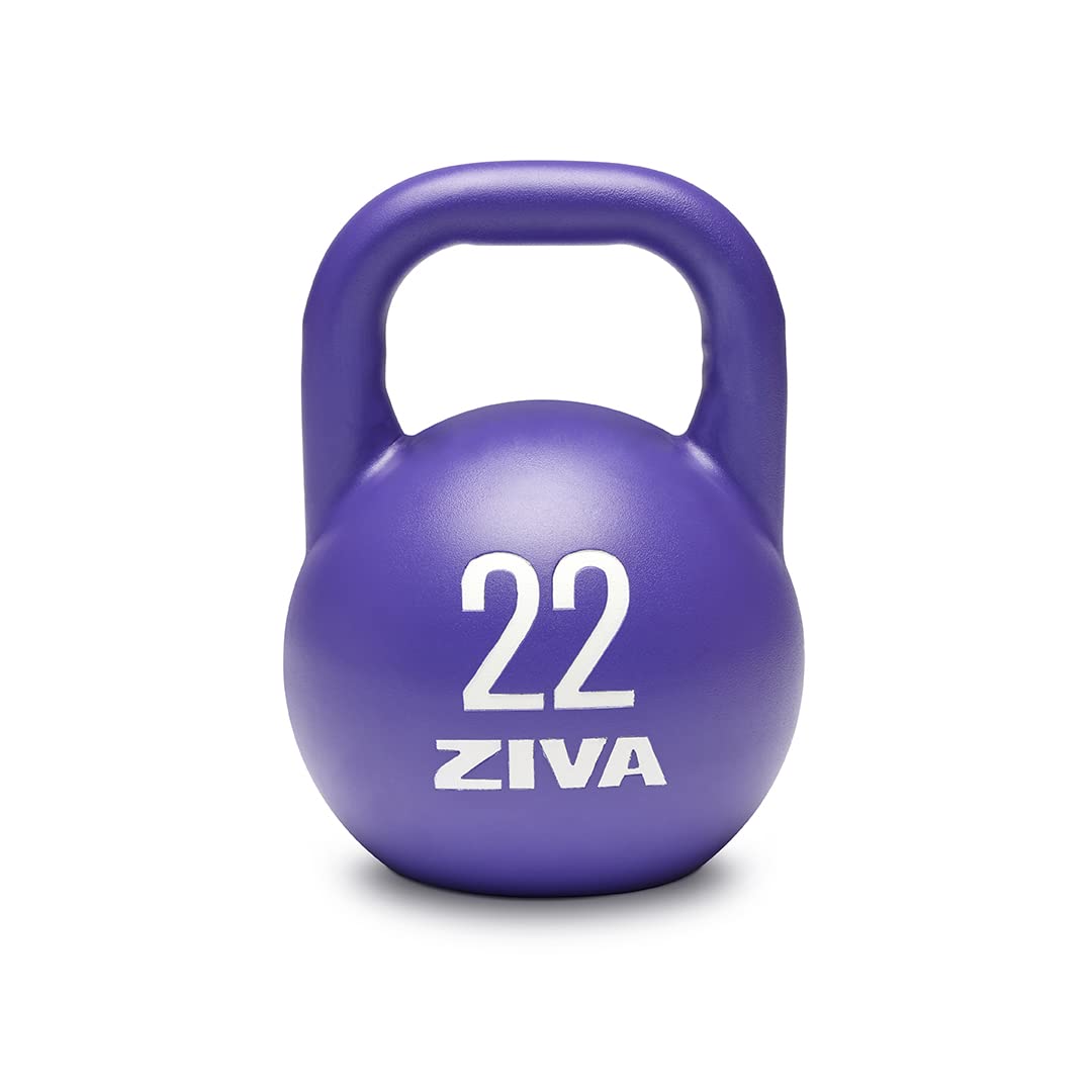 Steel Competition Kettlebells by Steve Cotter - Hard-Wearing Crack-Resistant Powder Surface Coating, 34mm Steel Handle with Non-Slip Super Textured Powder Coating Grip - Avail 6kg - 32kg