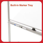 TRU RED Magnetic Mobile Dry Erase Board, 40x60 In, Double-Sided