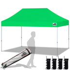 Eurmax USA 10x10ft Pop Up Canopy,Commercial Instant Tent for Outdoor Events,Patented No-Tip Rolling Storage Bag with 4 Sandbags,UV & Water Resistant,Heavy Duty Portable Shelter Gazebo,White