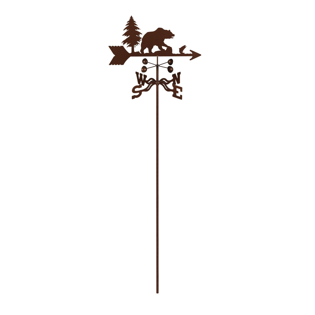 EZ Vane Steel Bear Weathervane with Wind Cups — 4-Sided Mount