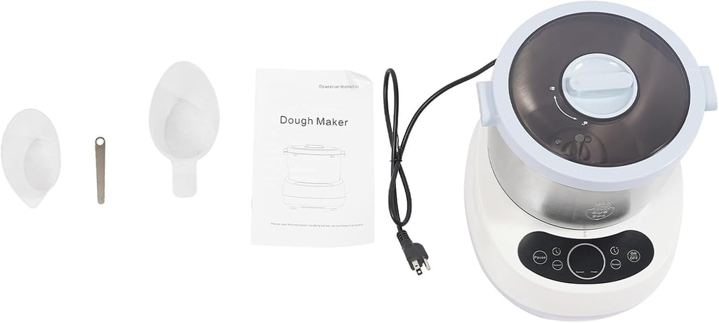 Electric Dough Maker with Ferment Function, 5L(4.5QT) Household Dough Maker Machine with 304 Stainless Steel Bowl Microcomputer Timing Kitchen Flour Kneading Machine for Bread Pizza Noodles (C-Blue)