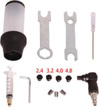 Self-Suction Pneumatic Rivet Gun Air Pop Riveter Gun Kit, 3/16", 5/32", 1/8", 3/32" Hydraulic Riveting Tool for High Power Air Compressor, w/Extra Jaws