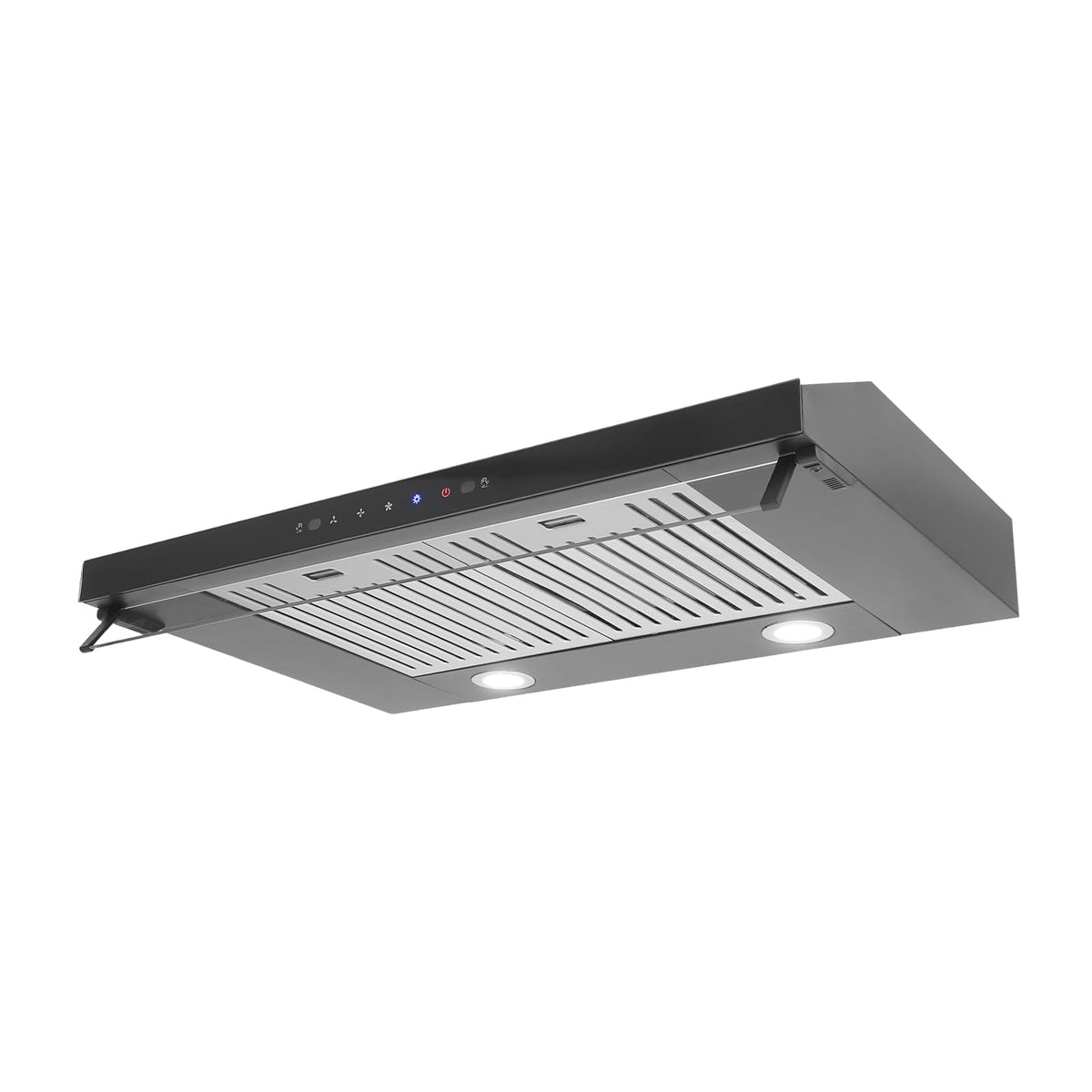 30In Under Cabinet Range Hood 900CFM Black Ducted/Ductless Range Hoods Kitchen Stove Vent Hood for Kitchen Stainless Steel Range Hoods,3-speed Fan,Touch Control/Gesture Sensing (900CFM 30in)
