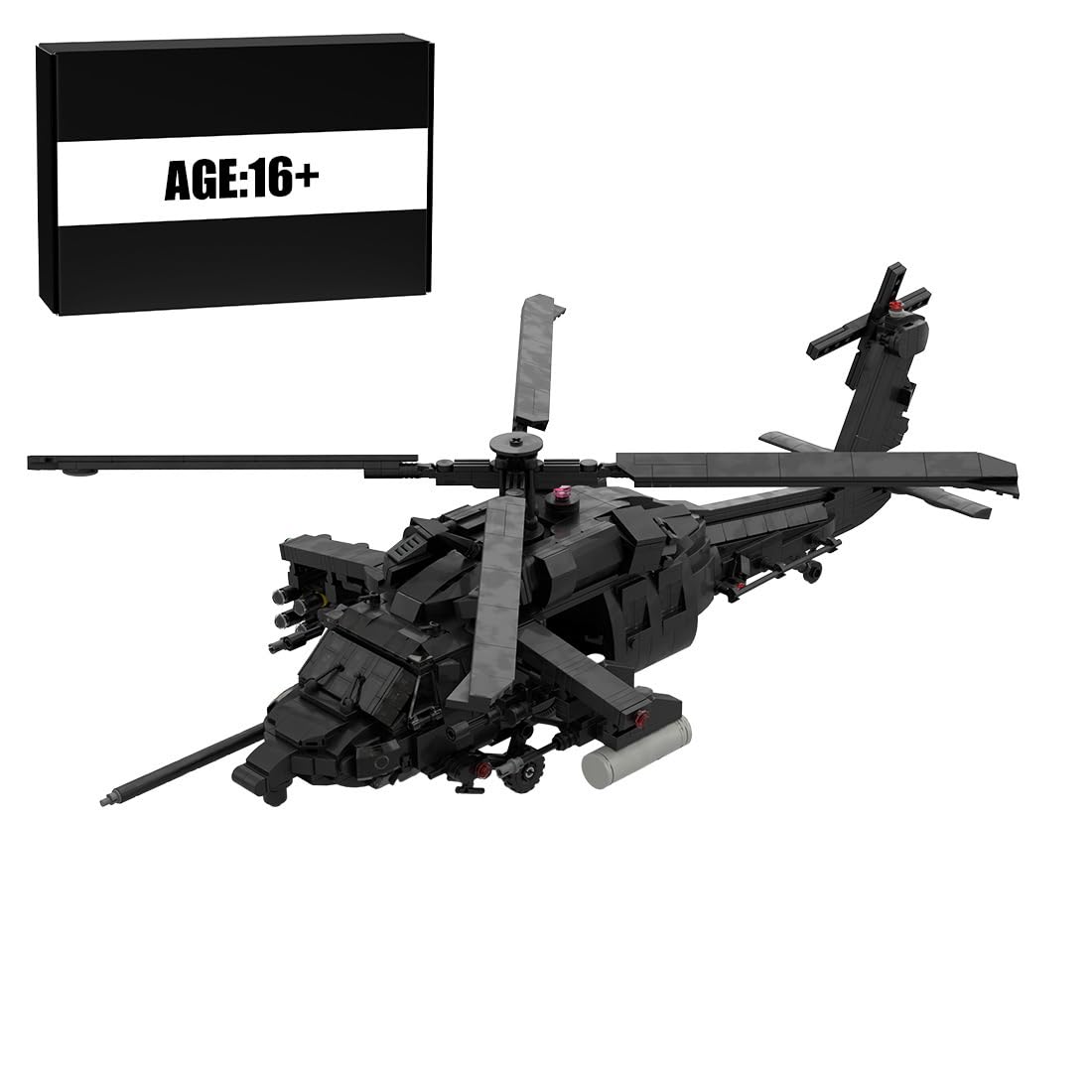 Helicopter Building Kit, MH-60R Seahawk Military Helicopter Model Toy Sets, Creative MOC Building Blocks for Adults (1252PCS)
