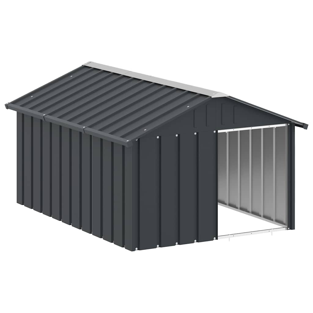 Dog House Anthracite 45.9"x60.2"x32.1" Galvanized Steel Kennel