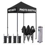 Eurmax USA 10x10ft Pop Up Canopy,Commercial Instant Tent for Outdoor Events,Patented No-Tip Rolling Storage Bag with 4 Sandbags,UV & Water Resistant,Heavy Duty Portable Shelter Gazebo,White