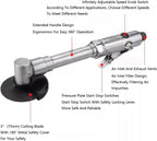 3 Inch Pneumatic Angle Grinder, Long Handle Pneumatic Cut-Off Tool, 18000 Rpm Cutting Machine Air Cut-Off Tool Extended Cutting Tool, 1/4 Inch Air Inlet