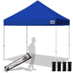 Eurmax USA 10x10ft Pop Up Canopy,Commercial Instant Tent for Outdoor Events,Patented No-Tip Rolling Storage Bag with 4 Sandbags,UV & Water Resistant,Heavy Duty Portable Shelter Gazebo,White