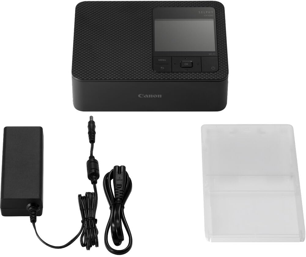 Canon SELPHY CP1500 Compact Photo Printer Accessory (Black) Bundle