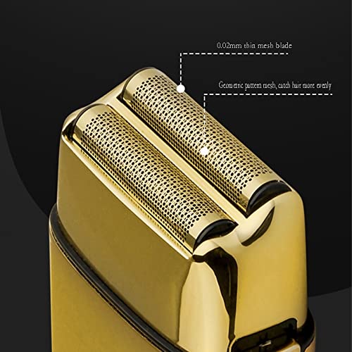 Men's Shaver, Professional barber finishing fades hair shaverall metal rechargeable electric beard electric razor bald shaving machine (Color : Silver)