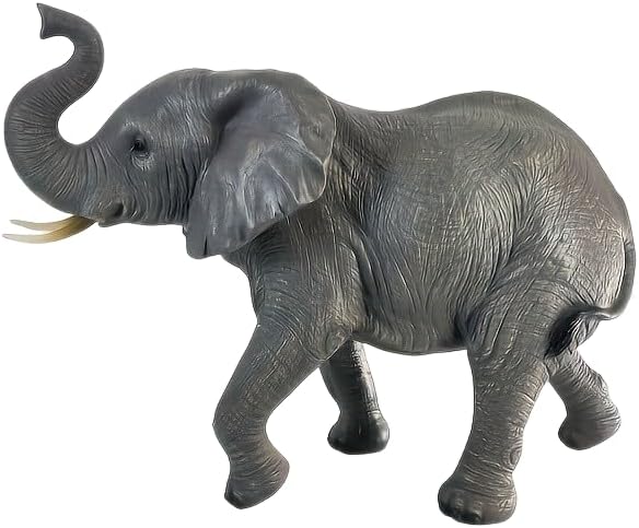 12.6 Inch Hippopotamus Garden Statue, Realistic Resin Outdoor Sculpture for Yard Lawn Patio Porch Decor, Grey