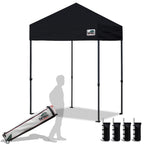 Eurmax USA 10x10ft Pop Up Canopy,Commercial Instant Tent for Outdoor Events,Patented No-Tip Rolling Storage Bag with 4 Sandbags,UV & Water Resistant,Heavy Duty Portable Shelter Gazebo,White