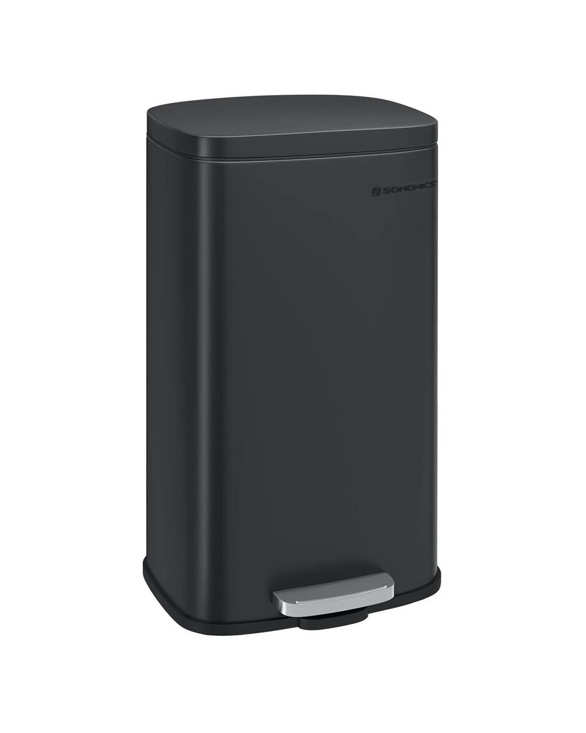 SONGMICS 20 Gallon (75 L) Trash Can, Stainless Steel, Step-On Pedal