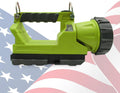 BRIGHT STAR Raptor Spot Rechargeable Lantern with 135,000 Candela Brightness, Ultra-Long Range, Intrinsically Safe, 3 Modes, 4-Cell Pack, Hi-Vis Green