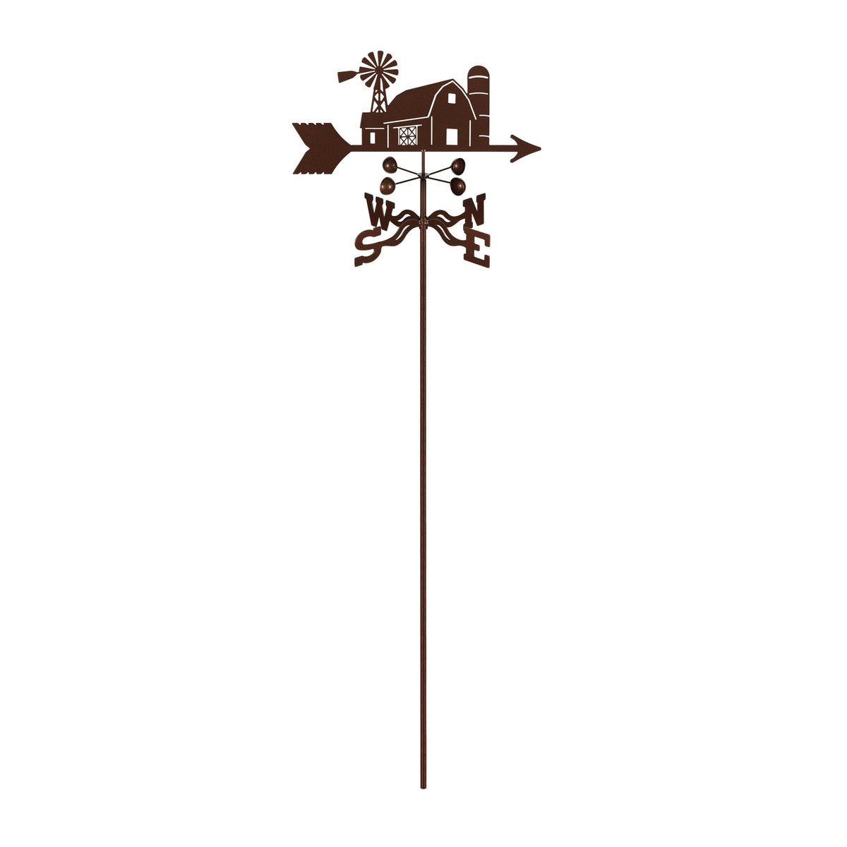 EZ Vane Steel Farm Scene Weathervane 21” Height, Includes Metal 4-Sided Mount, Wind Cups & Brackets | Hand-Crafted and Family-Owned, Made in the USA with Triple Powder Coating, Limited