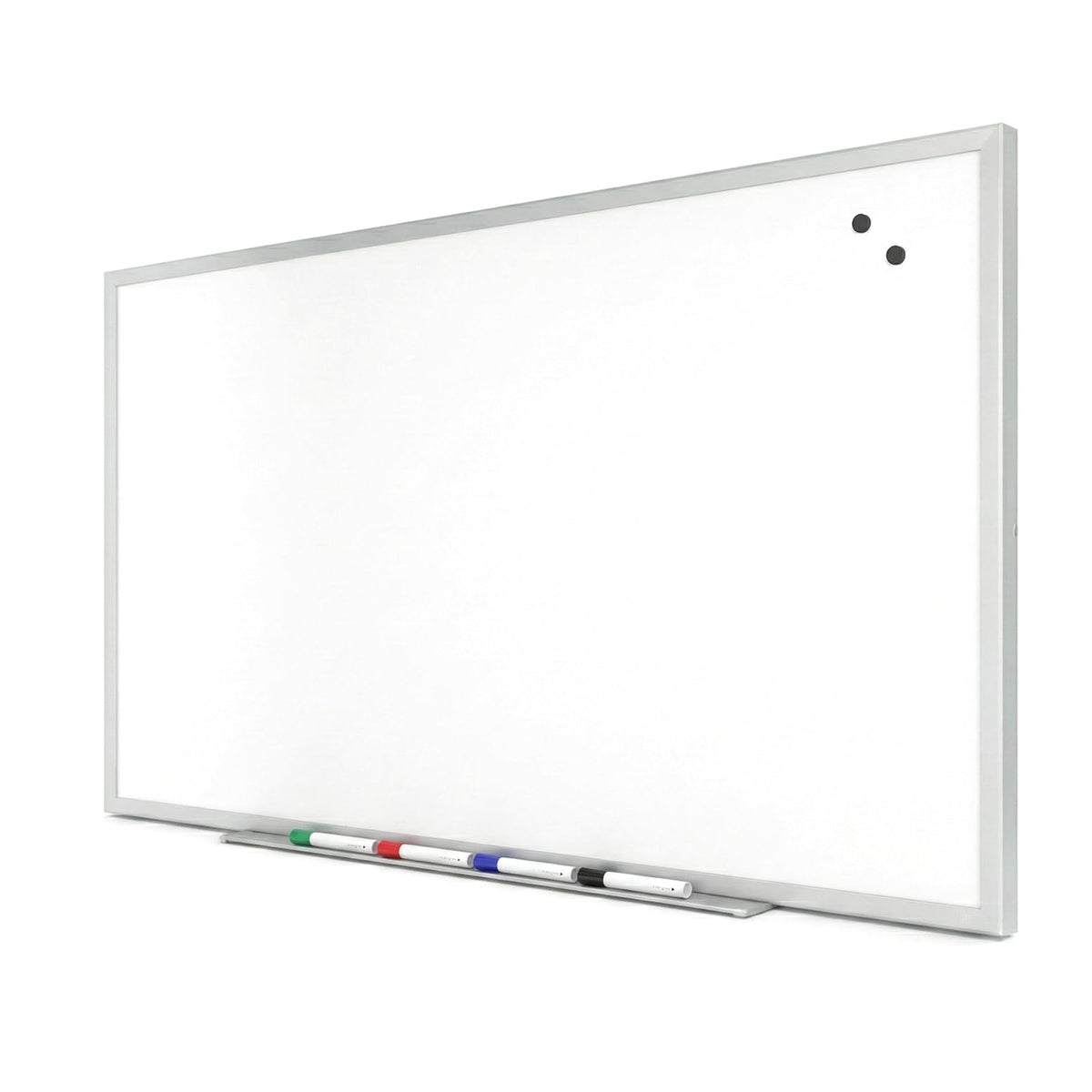 TRU RED Magnetic Steel Dry Erase Board, 5 ft x 3 ft, Black Frame