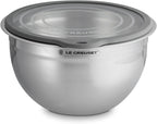 Le Creuset Stainless Steel Mixing Bowls with Glass Lids, Set of 3