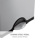 simplehuman 50 Liter / 13.0 Gallon Rectangular Kitchen Step Trash Can, Brushed Stainless Steel