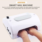 5 in 1 Manicure Machine Electric Nail Drill Machine,48/96W UV LED Nail Lamp Dryer Vacuum Cleaner Nail Drill Dust,Nail Dust Collector for Nails Manicure,with 360° Desk LED Lamp in Salon Home(48/96W)