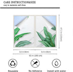 Modern Marble Leaves Frosted Stained Glass Window Film