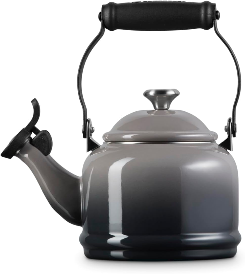 Le Creuset Demi Kettle (1.25 qt.) and 2 Mugs (14 oz. each), Oyster