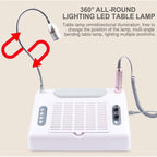 5 in 1 Manicure Machine Electric Nail Drill Machine,48/96W UV LED Nail Lamp Dryer Vacuum Cleaner Nail Drill Dust,Nail Dust Collector for Nails Manicure,with 360° Desk LED Lamp in Salon Home(48/96W)